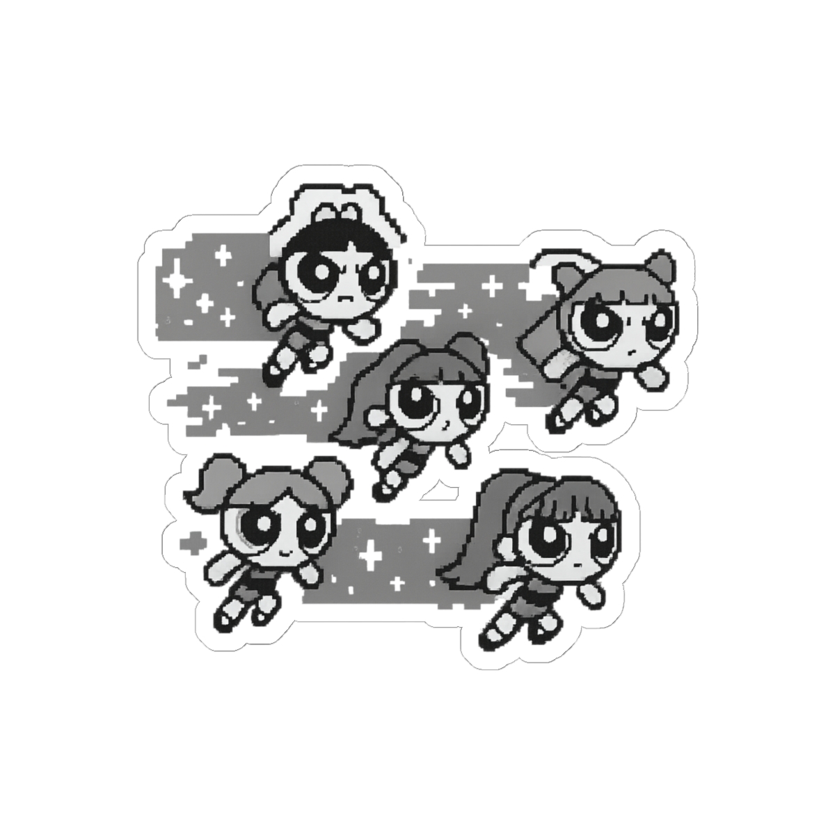 NewJeans Powerpuff Girls Crossover Sticker | Cute Vinyl Decal