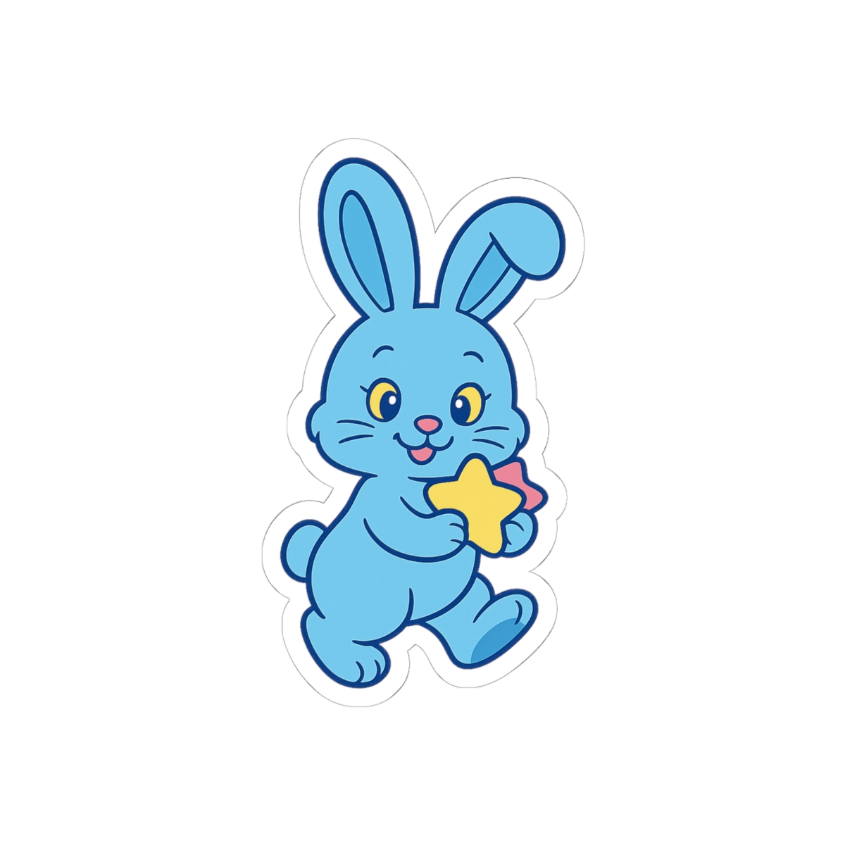 NewJeans Winter Star Bunny Cute Sticker | Blue Vinyl Decal