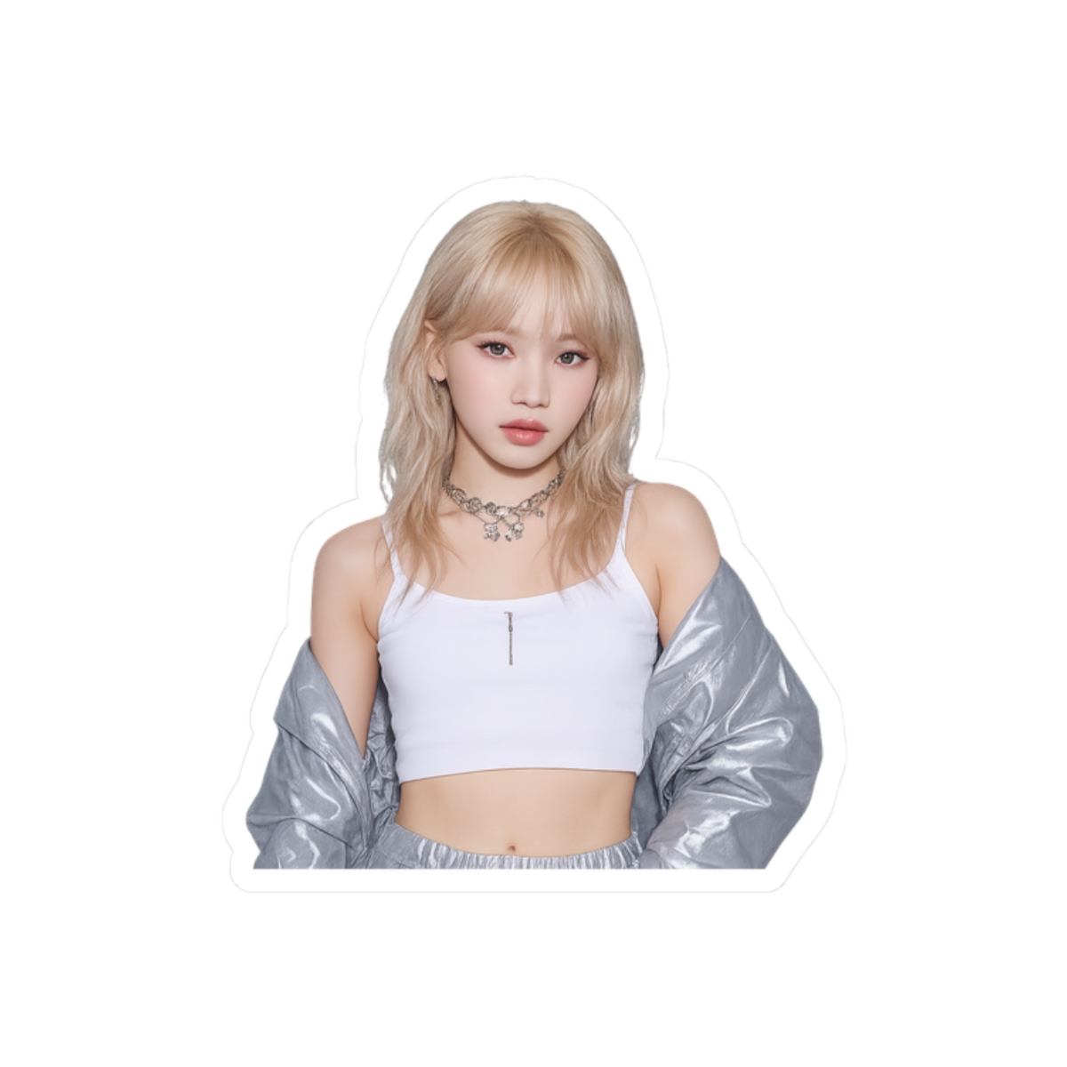 Kim Chaewon Blonde Sticker | Cute K-Pop Vinyl Decal - alternate angle 3, merchandise