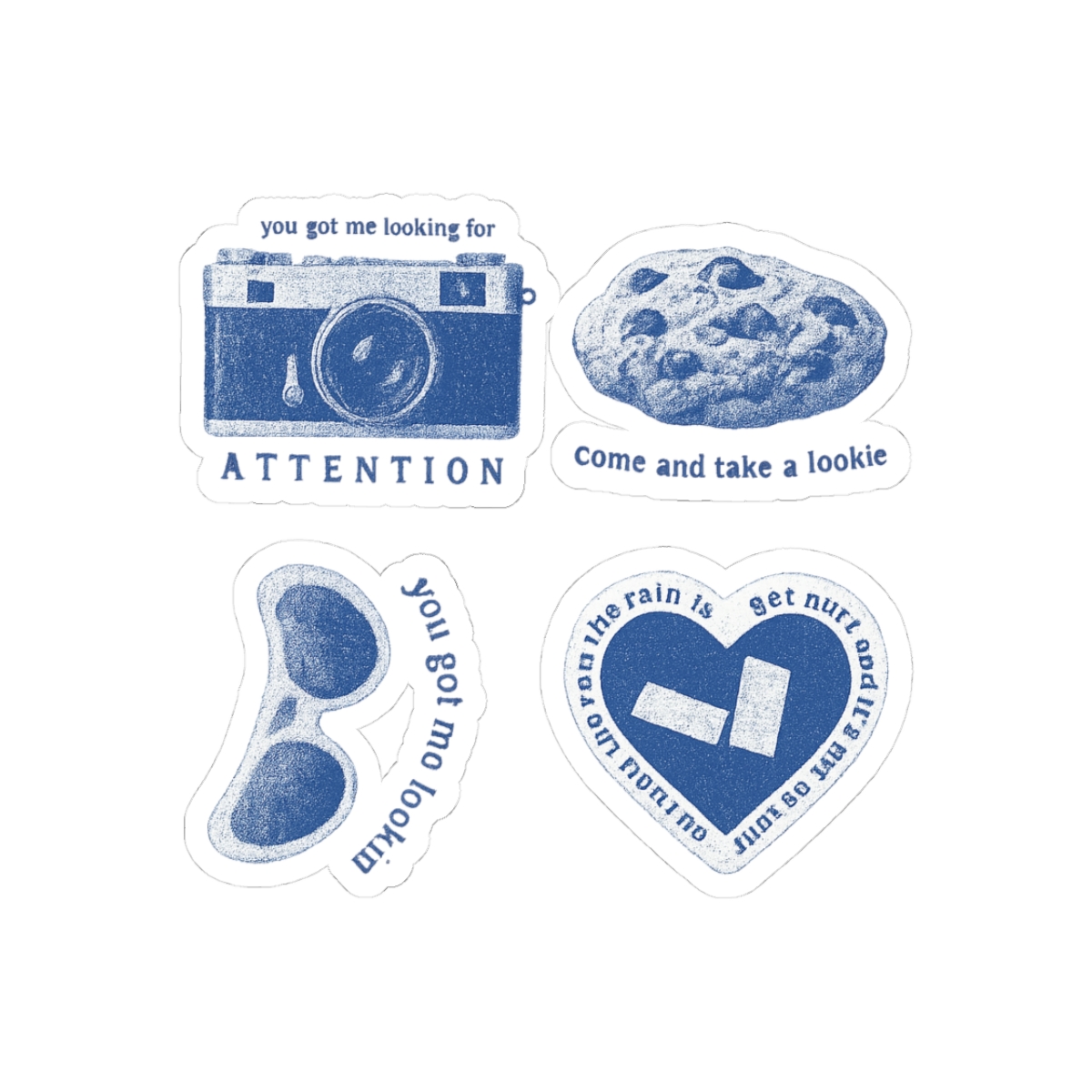NewJeans Four Horsemen Songs Blue Aesthetic Sticker Pack - Official stickers merchandise