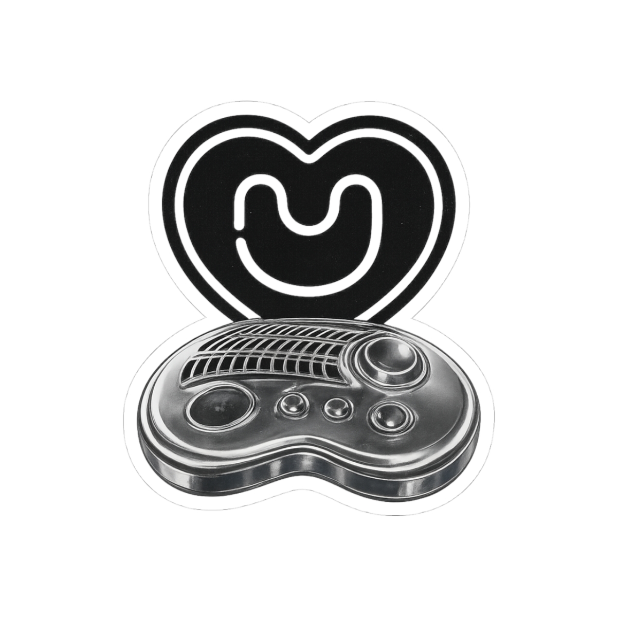 NewJeans Phoning Chrome Device Futuristic K-Pop Sticker - Official stickers merchandise