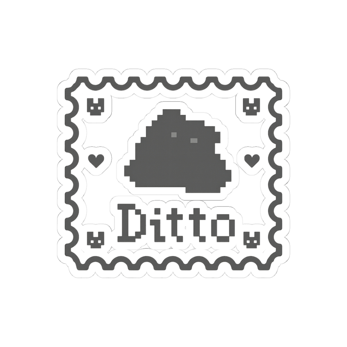Ditto Stamp Red Edition Cute Vinyl Sticker - Official stickers merchandise