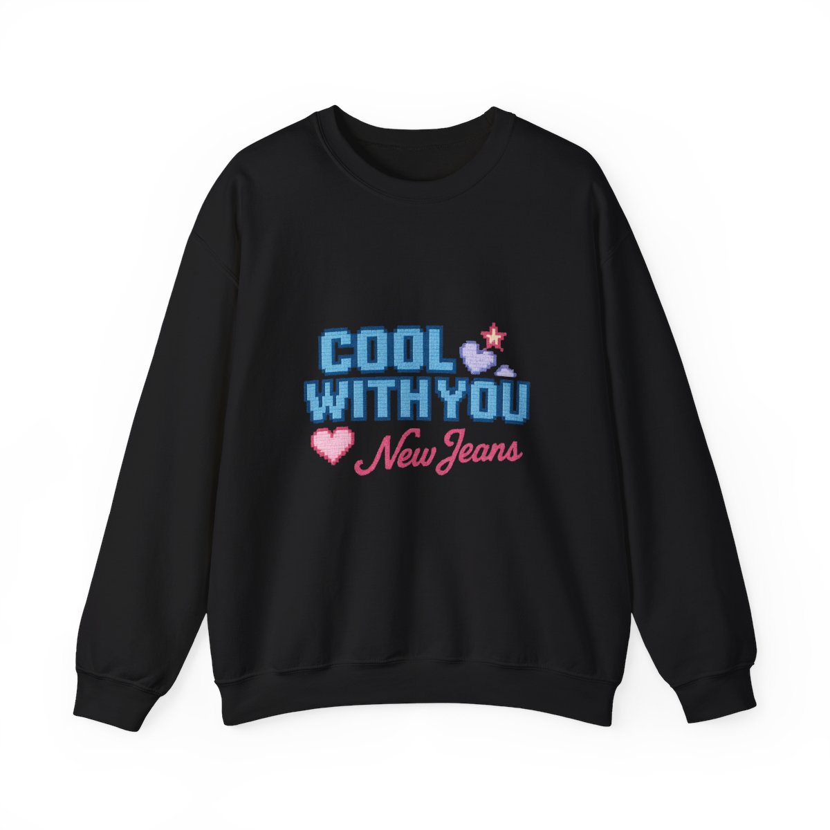 Cool With You New Jeans Pixel Heart Sweatshirt