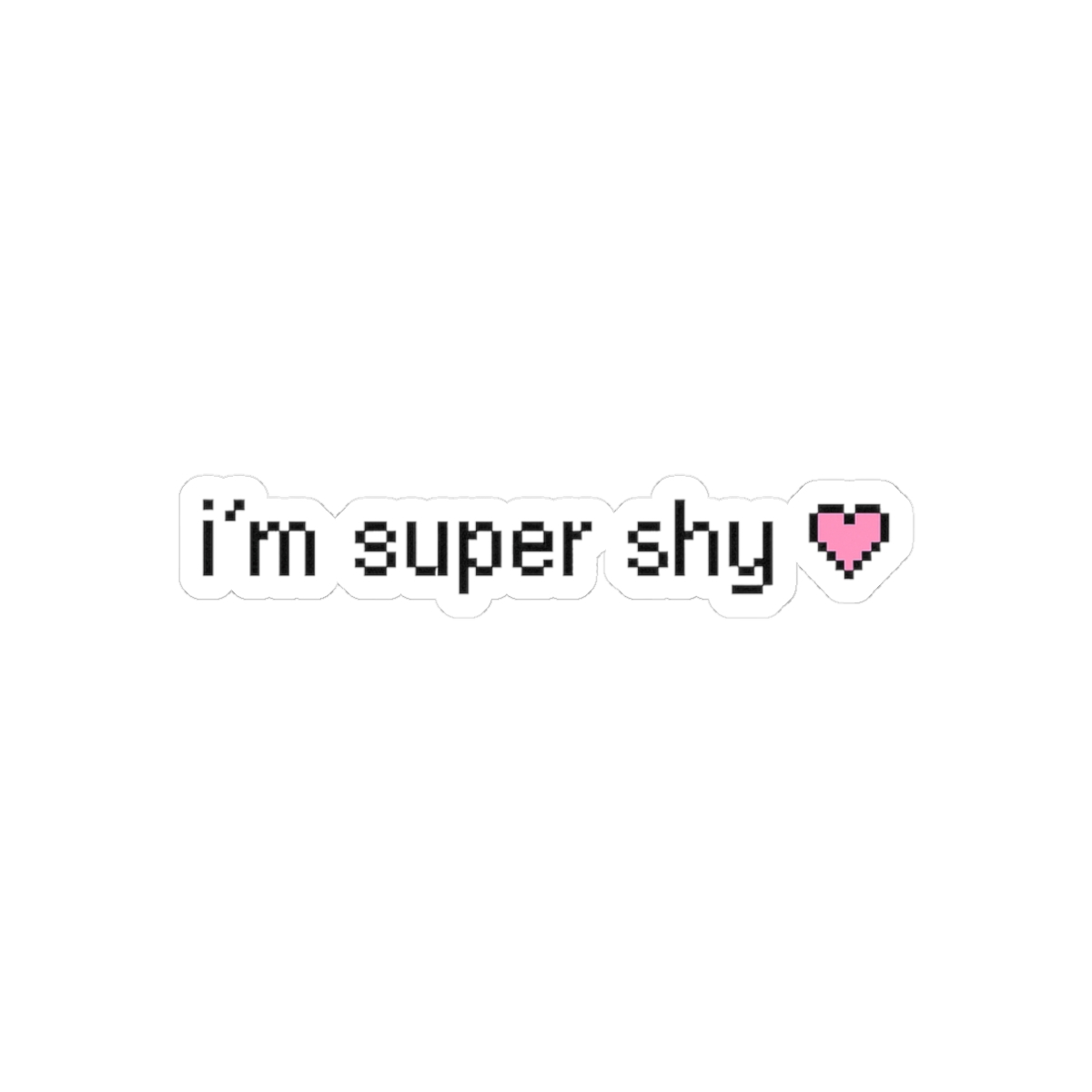 Super Shy NewJeans Lyrics Sticker - Official stickers merchandise
