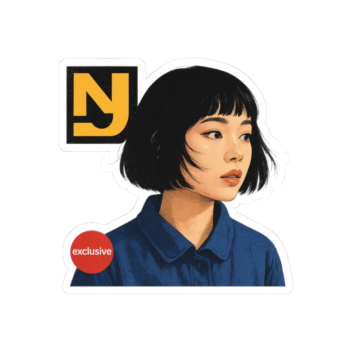 Retro NJ Vinyl Album Cover Sticker Decal - Official stickers merchandise