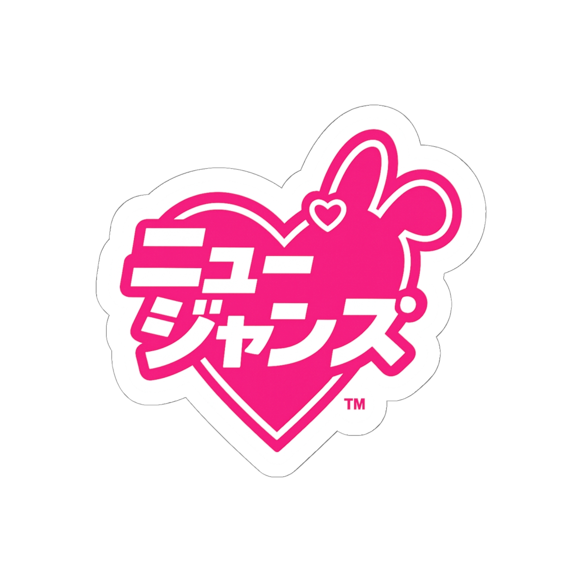 NewJeans Y2K Japanese Logo Pink Sticker | Cute Vinyl Decal