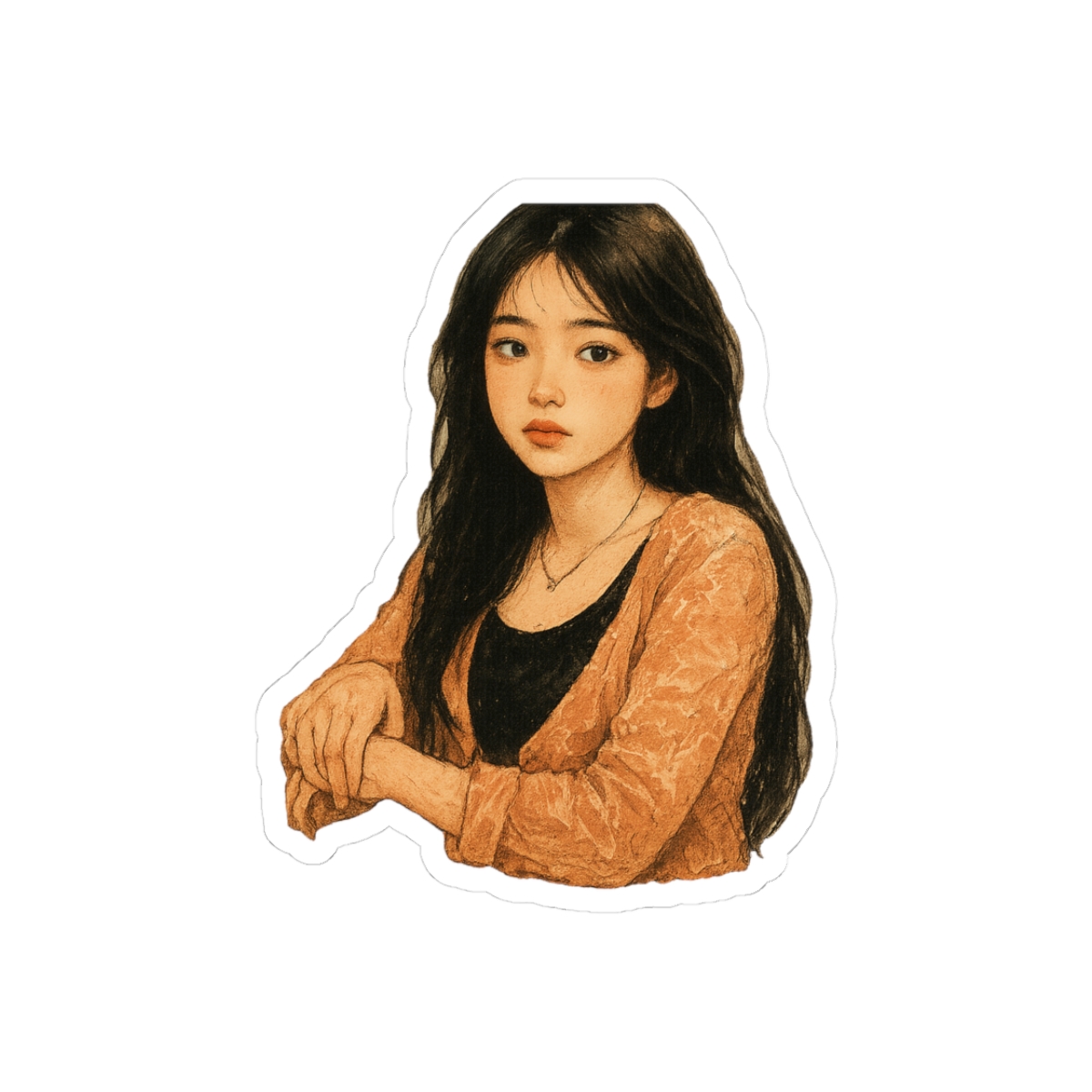 Minji NewJeans Fanart K-Pop Idol Sticker - Official stickers merchandise