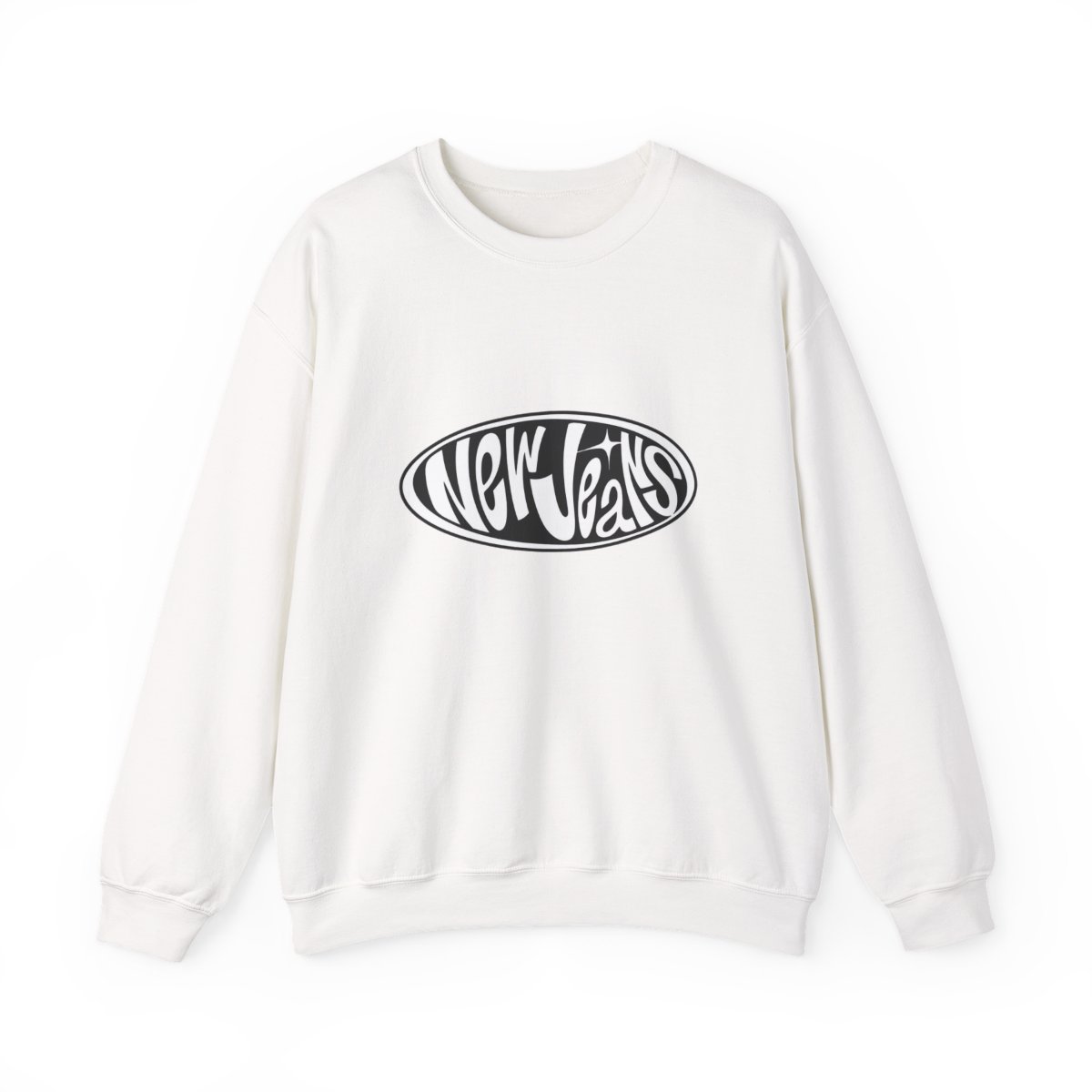 New Jeans Kpop Raglan Crewneck Black Graphic Bunnies Kpop Aesthetic Sweater NewJeans - Official sweatshirts merchandise