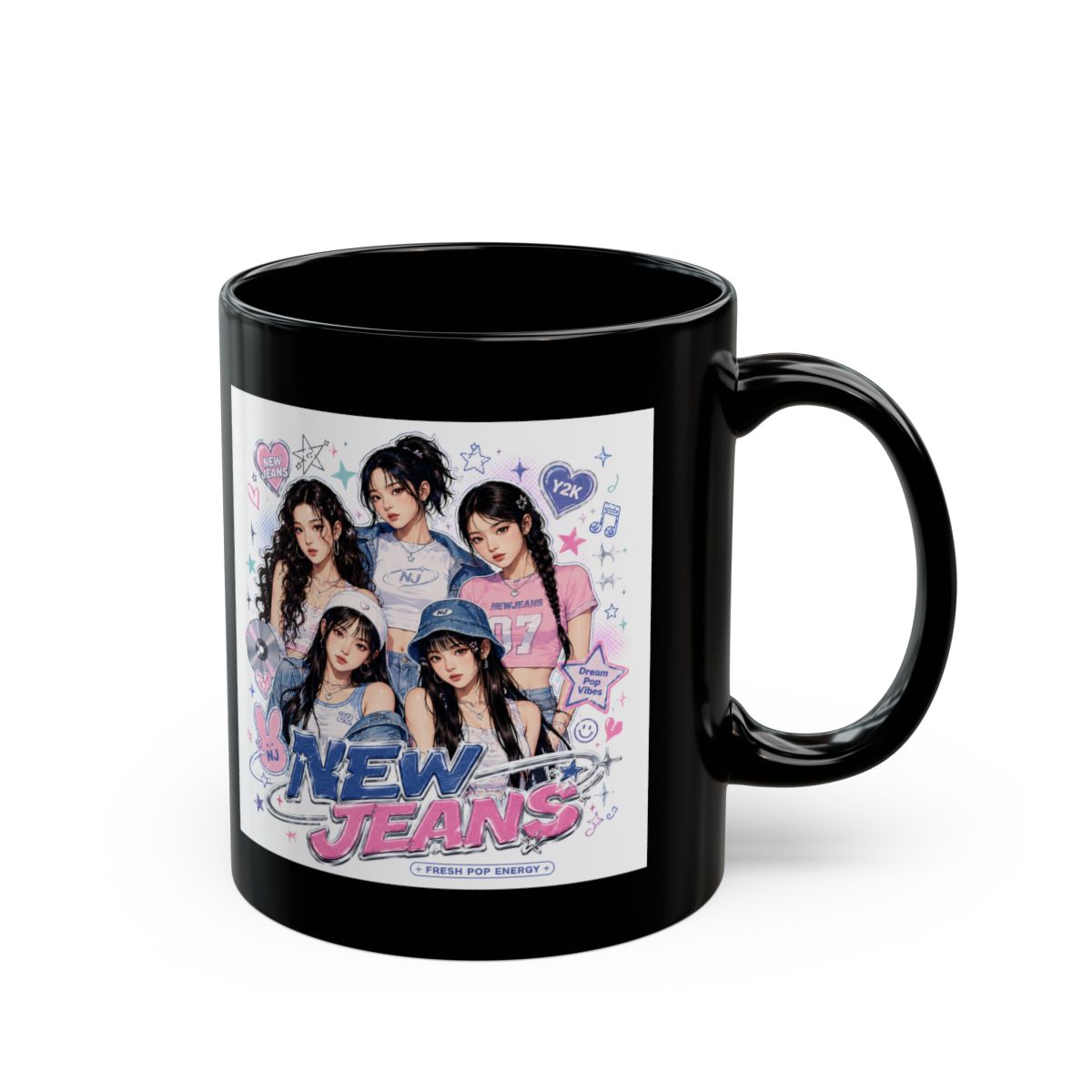 NewJeans Black Mug #2