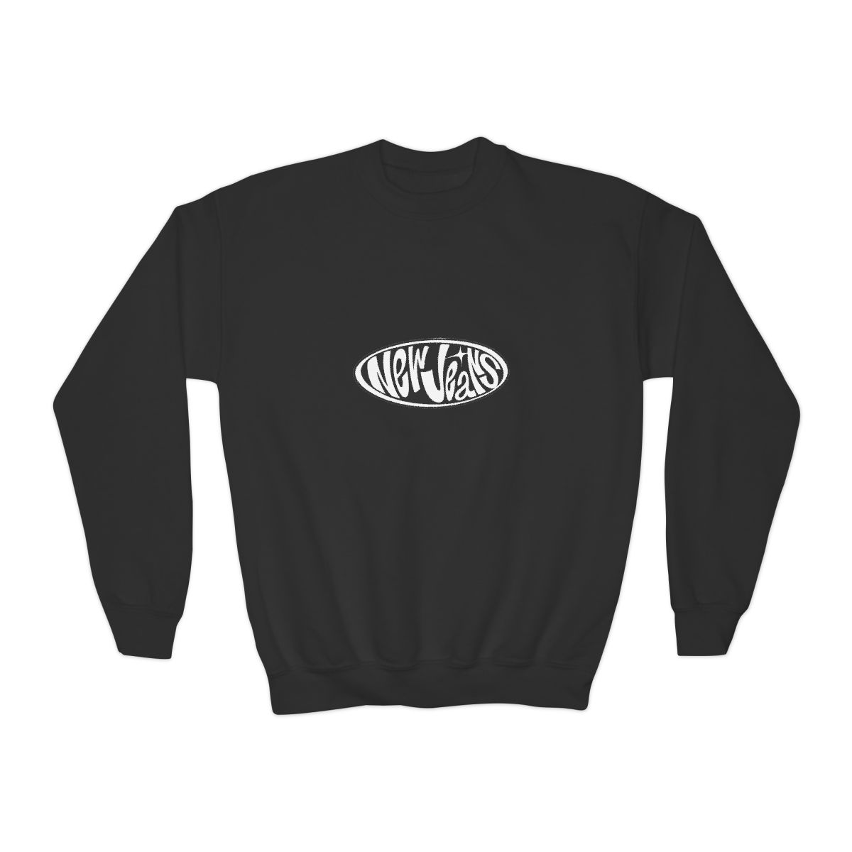 New Jeans Sweatshirt | Kpop Fan Gift | Raglan Crewneck Black Graphic | Bunnies Merch | Kpop Aesthetic Sweater | NewJeans Fan Apparel (Kids) — official NewJeans Sweatshirts