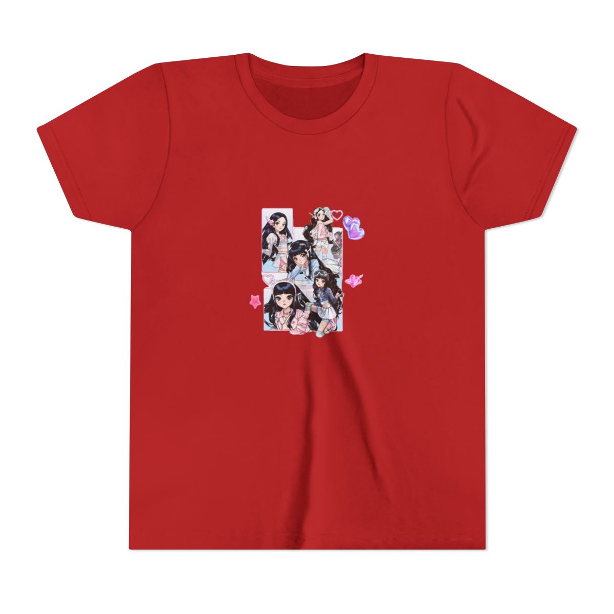 NewJeans anime collage T Shirt | K-pop girl group graphic Kids tee