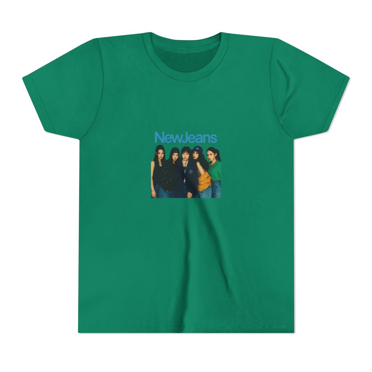 NewJeans K-Pop Idol Photo Graphic Kids T-Shirt - alternate angle 4, merchandise