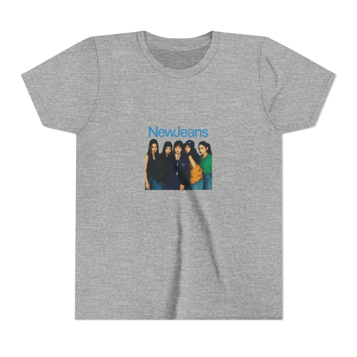 NewJeans K-Pop Idol Photo Graphic Kids T-Shirt - alternate angle 5, merchandise