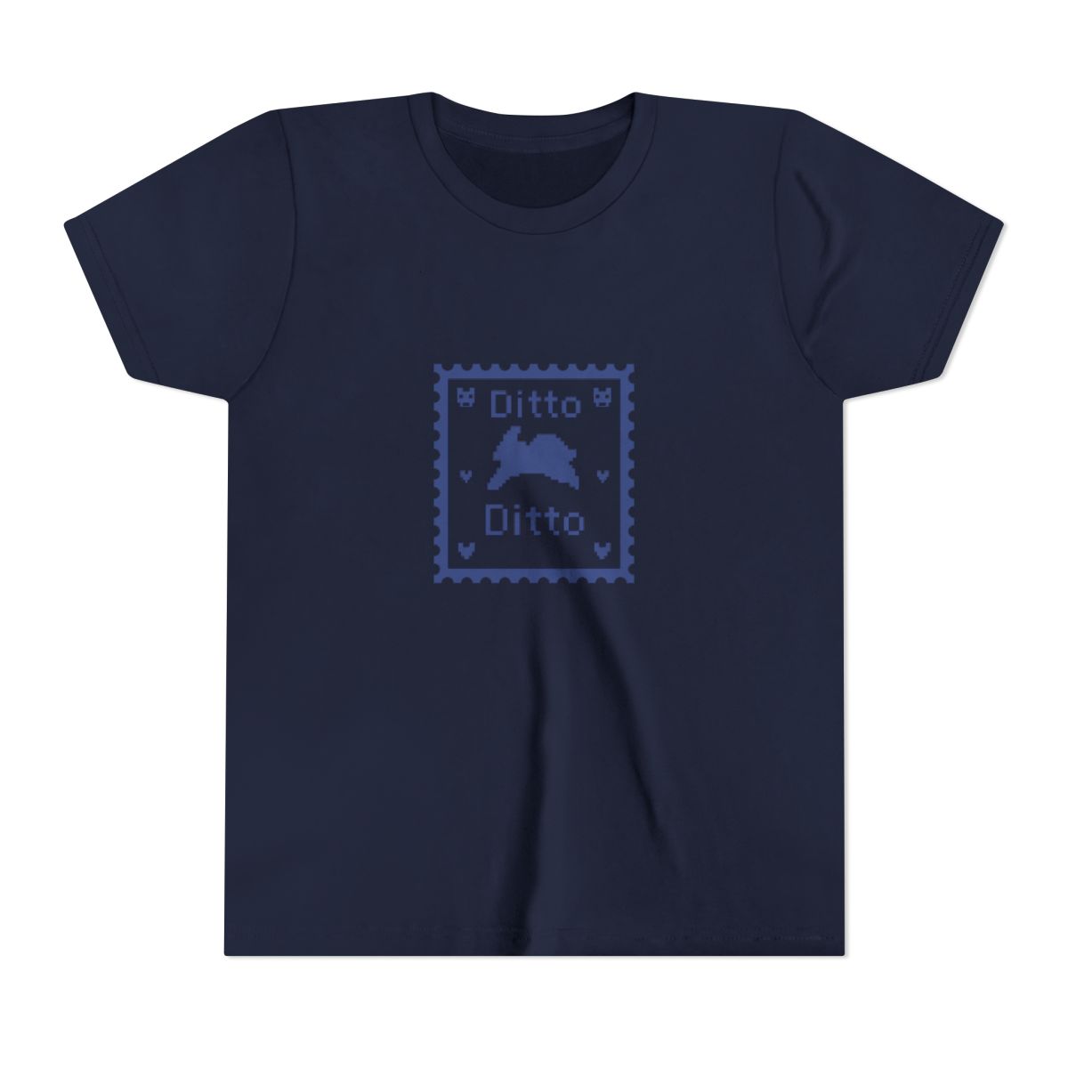 Vintage Ditto Stamp Blue Edition Kids T-Shirt - alternate angle 3, merchandise